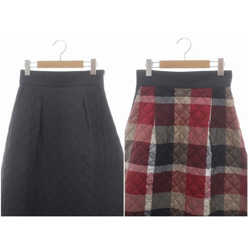 ブルーレーベルクレストブリッジキルティングスカートリバーシブル