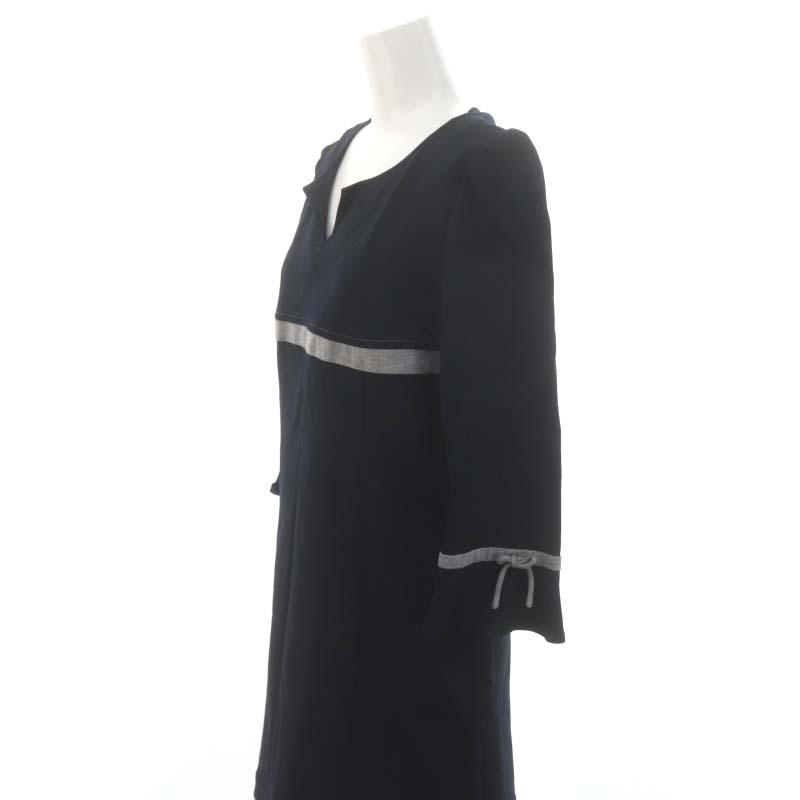トゥービーシック TO BE CHIC ビスコースポンチチュニック 七分袖 42 