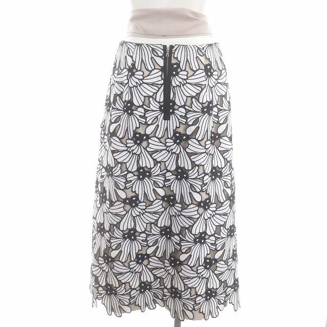 アドーア ADORE 20SS ドローイングフラワー レース Aライン スカート  