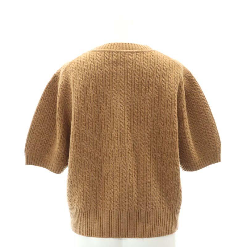 イネド INED 23AW ミニケーブル半袖ニット ウールカシミヤ セーター 