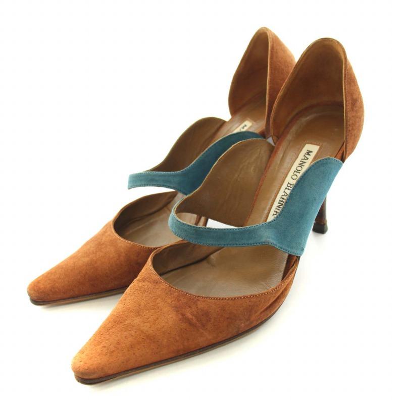 マノロブラニク MANOLO BLAHNIK パンプス ポインテッドトゥ ハイヒール 