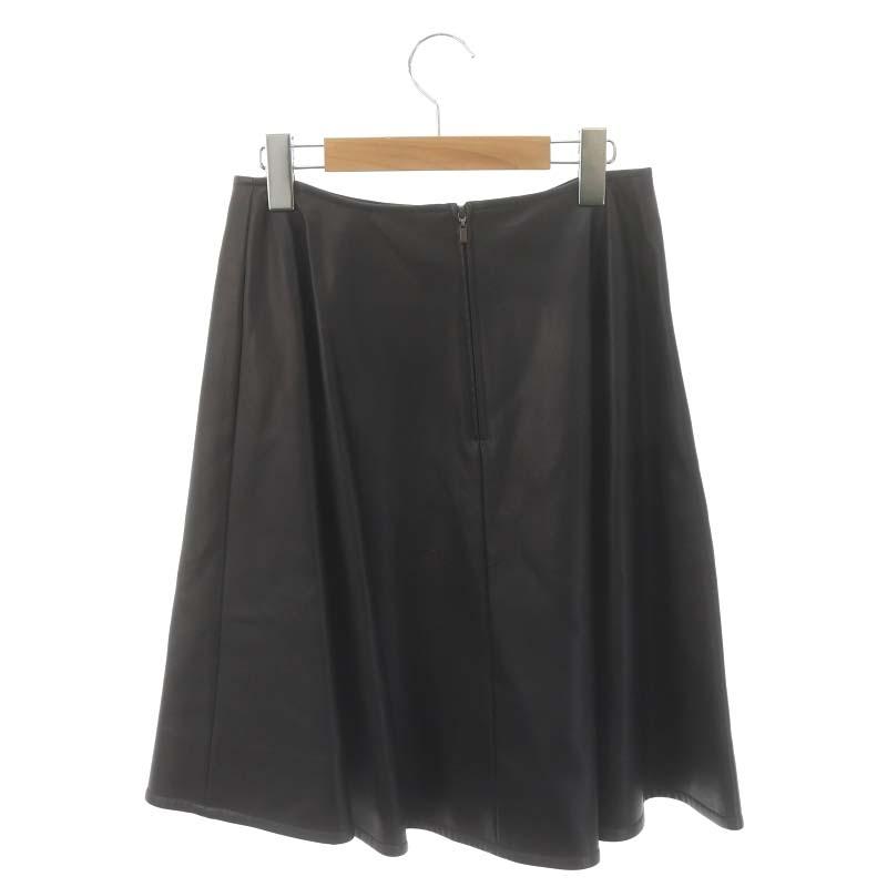 未使用品 フォクシーニューヨーク FOXEY NEW YORK エコレザースカート  