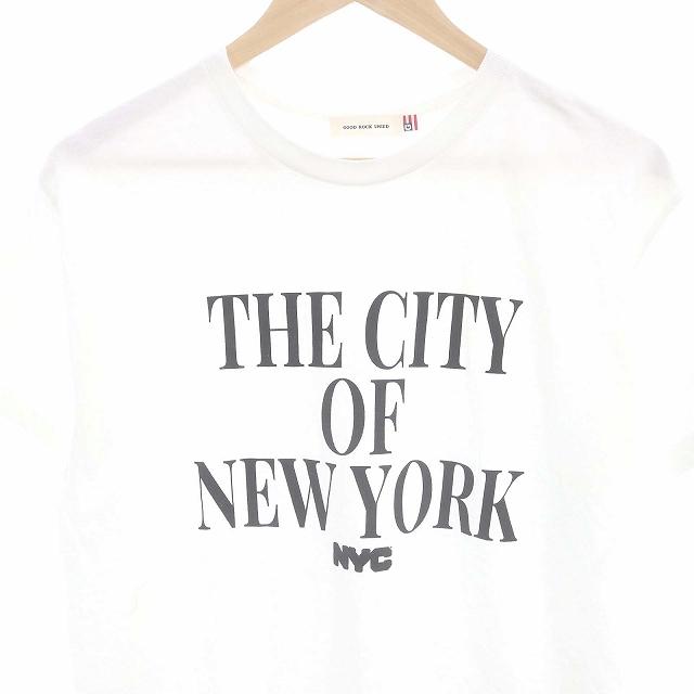 グッドロックスピード GOOD ROCK SPEED THE CITY OF NEW YORK Tシャツ カットソー 半袖 プリント F 白 黒 ホワイト メンズ｜vectorpremium｜04