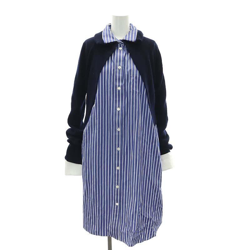 サカイ sacai ニットドッキング シャツワンピース ロング 長袖  