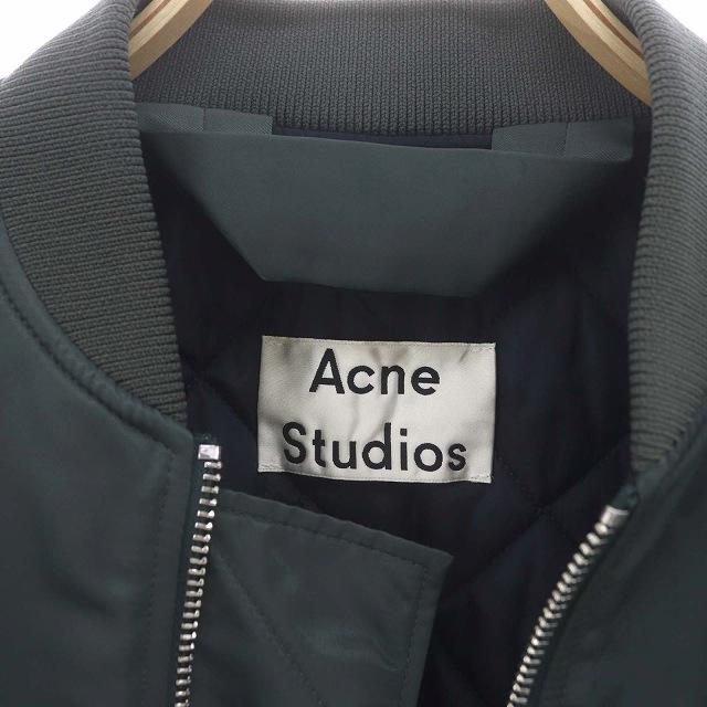 アクネ ストゥディオズ Acne Studios MA-1 ボンバージャケット ブルゾン バックファスナー 46 M カーキ 緑 グリーン /YQ｜vectorpremium｜03