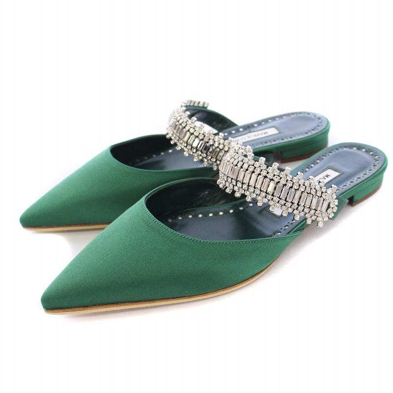 未使用品 マノロブラニク MANOLO BLAHNIK ルタラ サテンフラット  