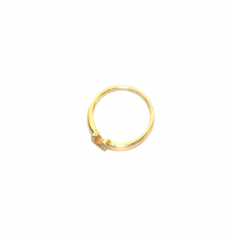 スタージュエリー STAR JEWELRY HORSESHOE PINKIE RING ピンキーリング 指輪 K18 ダイヤモンド 0.02ct 2号 イエローゴールド｜vectorpremium｜05