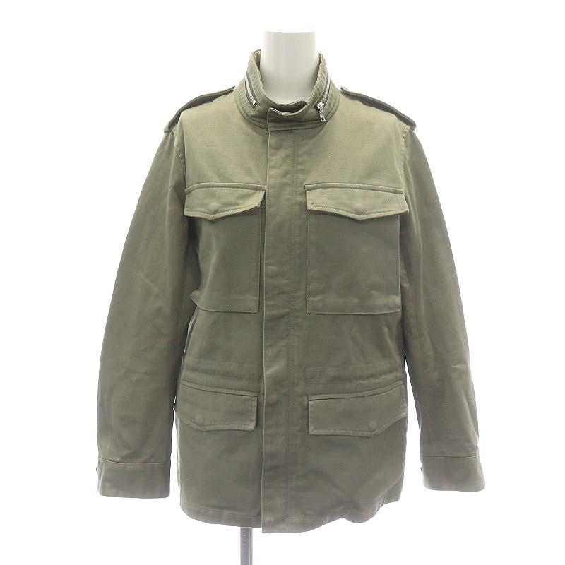 美品✨ドゥロワー Drawer コットン M-65 ミリタリージャケット カーキ ドゥロワー Drawer M-65 ミリタリージャケット スタンドカラー