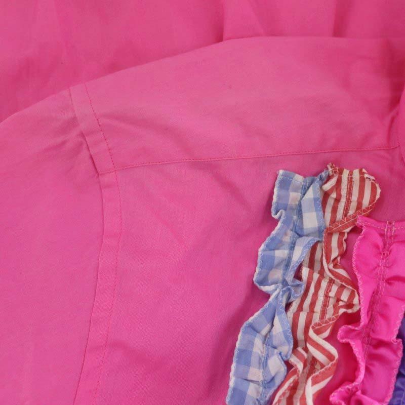 コムデギャルソンオムプリュス AD2011 テイラーリングフォーパンクスシャツ 半袖 フリル 前開き S ピンク マルチカラー /DO ■OS メンズ｜vectorpremium｜08