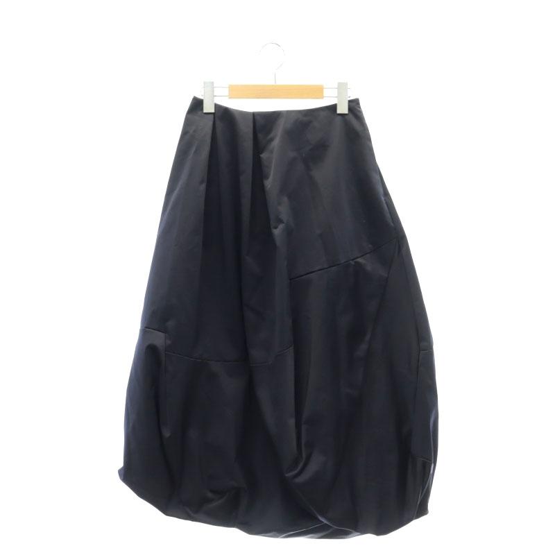 エンフォルド ENFOLD ランダムタック バルーンスカート ロング 36 紺  