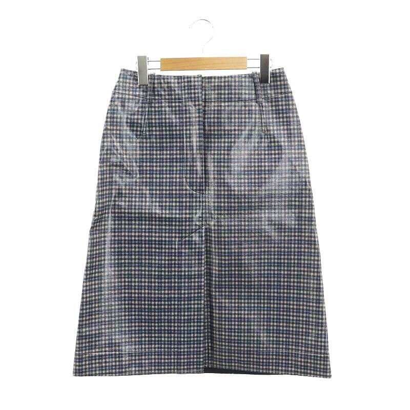 セドリックシャルリエ CEDRIC CHARLIER コーティングチェックスカート  