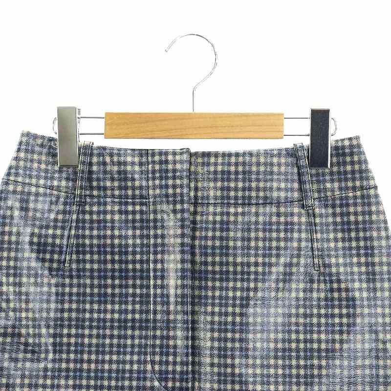 セドリックシャルリエ CEDRIC CHARLIER コーティングチェックスカート 