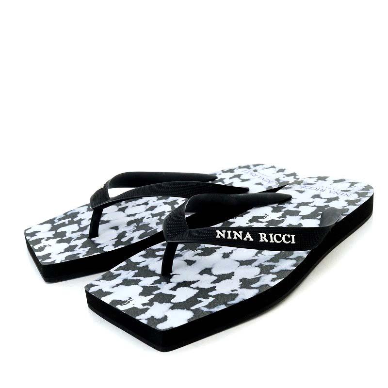 ニナリッチ NINA RICCI ビーチサンダル トング フラット スクエアトゥ 