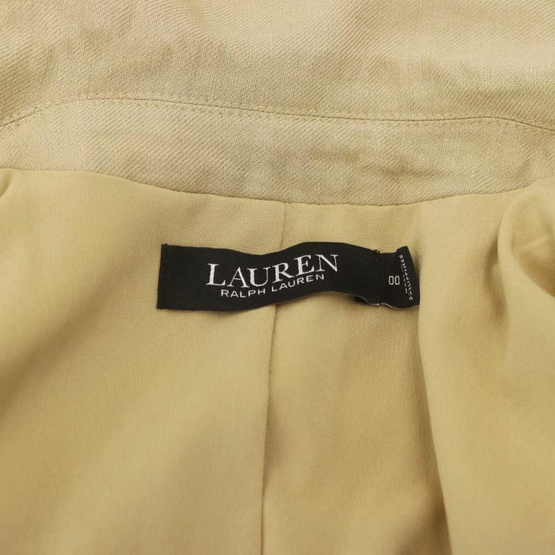 RALPH LAUREN テーラードジャケット M リネン ベージュ ポロ ラルフローレン 3つボタン リネン テーラードジャケット