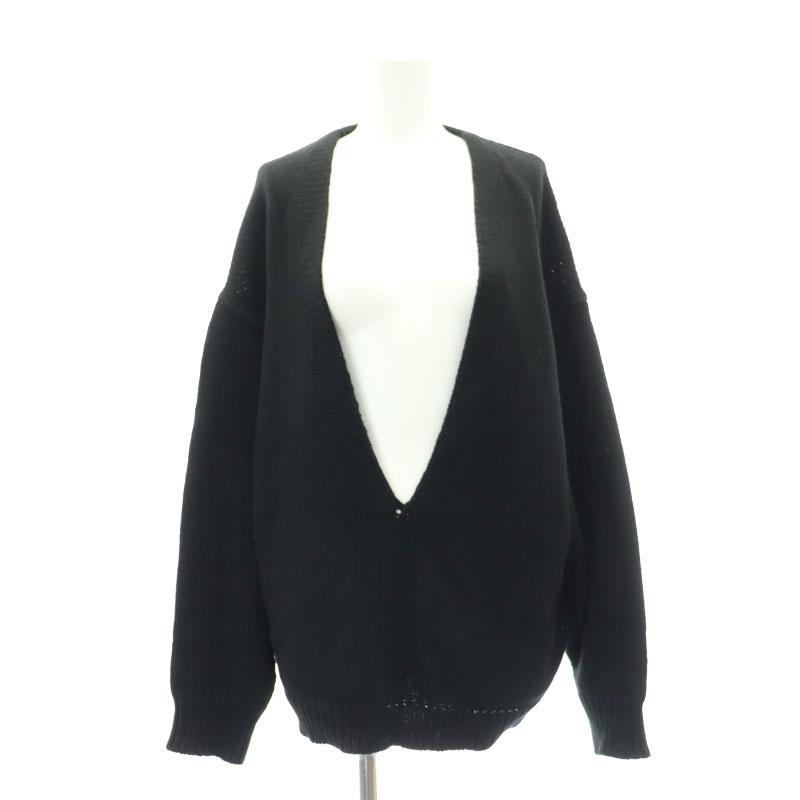 ebure エブールコットンカシミアローゲージ Vネックニット