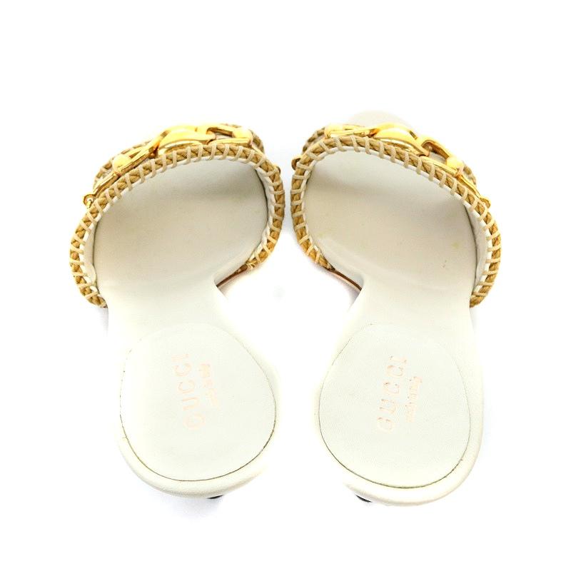 GUCCI（グッチ） GUCCI GG ミュール サンダル ビットデザイン レザー