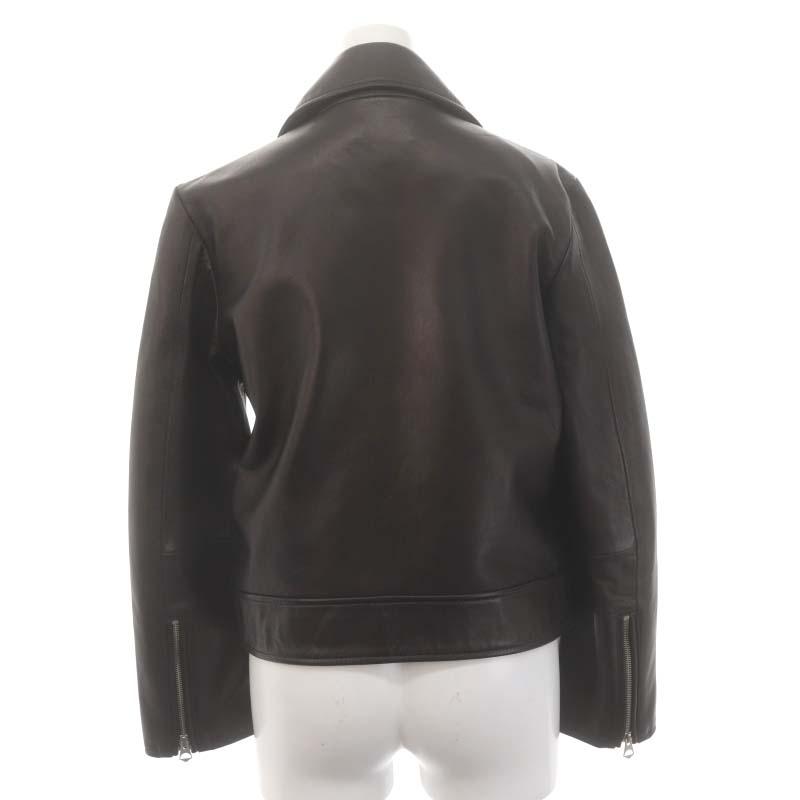 バーニーズニューヨーク BARNEYS NEW YORK ラムレザー ダブル 
