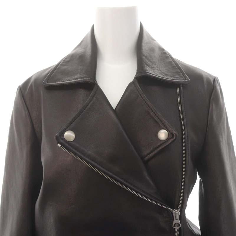 バーニーズニューヨーク取扱い 美品レザーダブルジャケット