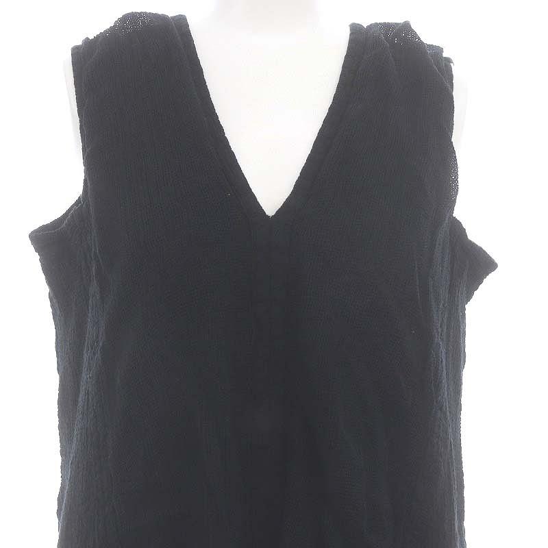 ミーイッセイミヤケ me ISSEY MIYAKE シワ加工ノースリーブワンピース  