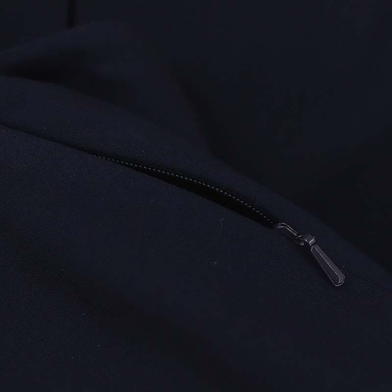 アディアム ADEAM フレアスカート 膝丈 プリーツ 0 紺 ネイビー /NR  