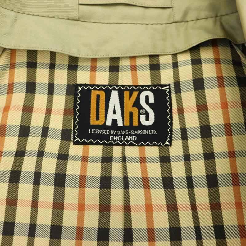 ダックス DAKS チェック トレンチコート ロング 9AB M カーキ ダックス DAKS チェック トレンチコート ロング 9AB M カーキ