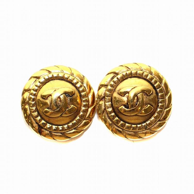 シャネル CHANEL イヤリング 両耳用 ココマーク オーバル ラウンド  