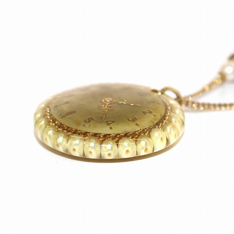 ルカ RUKA ネックレス ペンダント アンティークパーツ 時計 樹脂  