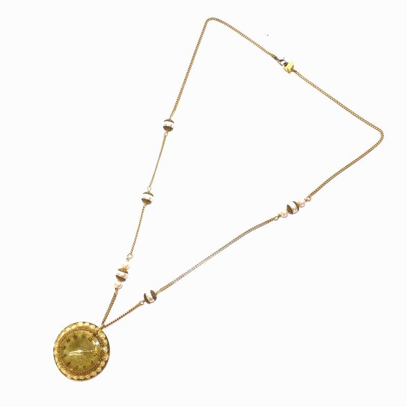 ルカ RUKA ネックレス ペンダント アンティークパーツ 時計 樹脂  