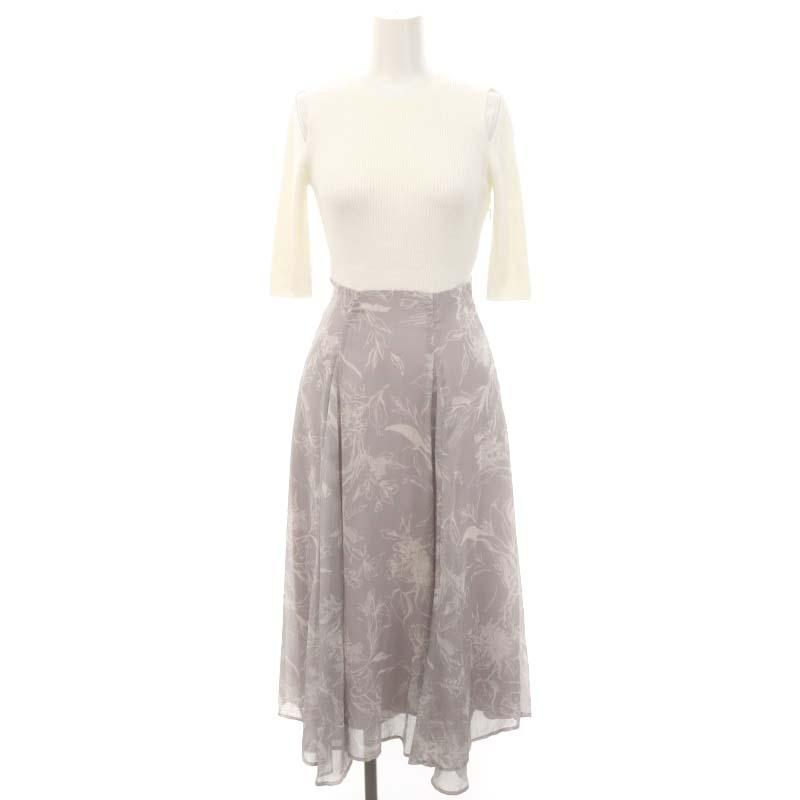 アプワイザーリッシェ Apuweiser-riche 23SS ニットコンビフラワー  