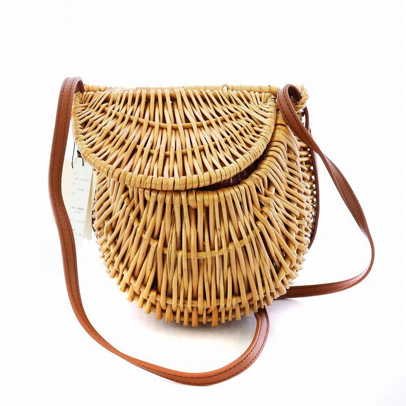 美品　ツルバイマイコオイカワ　カゴバッグ ツルバイマリコオイカワ☆カゴバッグ