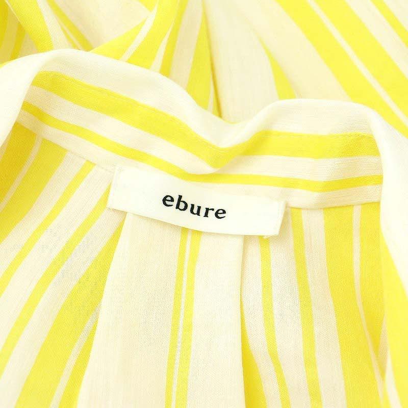 エブール ebure 23SS カラーストライプリネン シャツワンピース 
