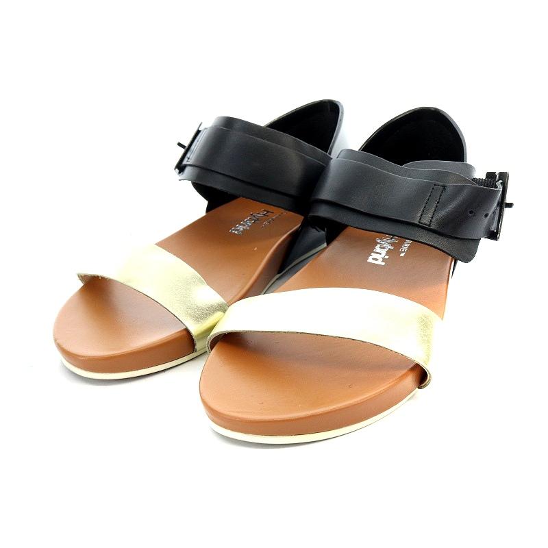 ユナイテッドヌード バイカラー サンダル クロスストラップ レザー 36  