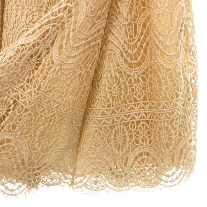 未使用タグ付 レッドヴァレンティノ ティアードチュール レースドレス