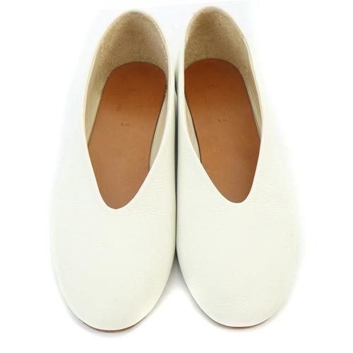 フォート _Fot v ballet レザー バレエシューズ パンプス 36 23cm 白 