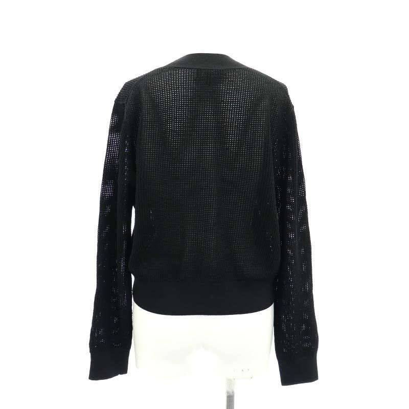 レース　セーター　長袖　セオリー　黒　M theory（セオリー） Theory 24SS Wooster Crepe Knit Pointelle PO