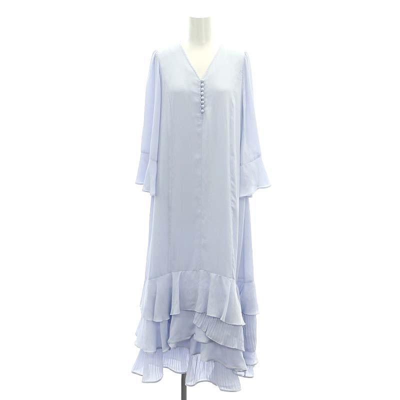 SNIDEL スナイデル 23AW シフォンフリルロングワンピース マキシ丈 八 