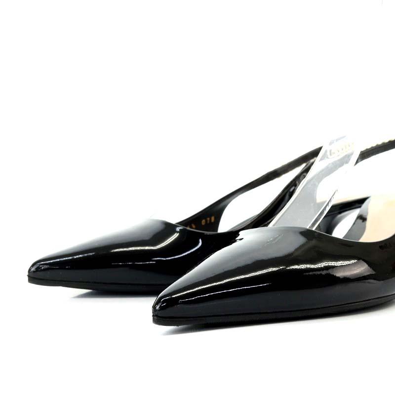 【美品】グッチ ハイヒール パンプス エナメル リボン ポインテッドトゥ 黒 GUCCI 黒 エナメル ポインテッドトゥ シューズ 【公式通販】