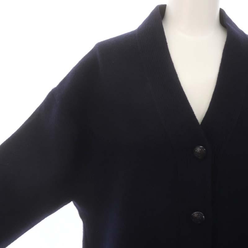 ドゥロワー Drawer ダブルフェイスVネックカシミヤカーディガン ニット  