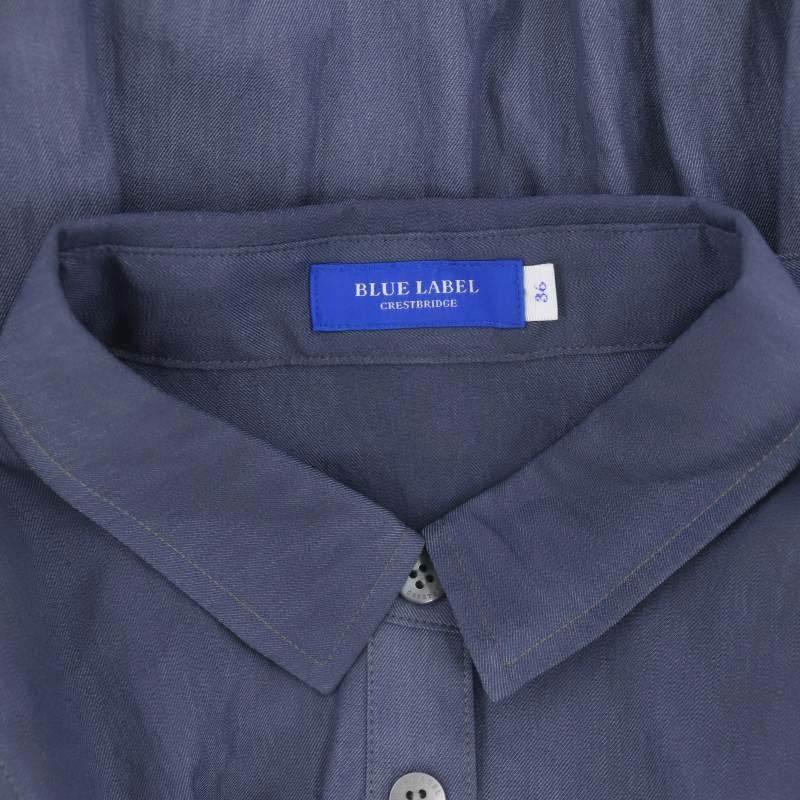 ブルーレーベルクレストブリッジ 24SS スラブシャンブレーツイルドレス  