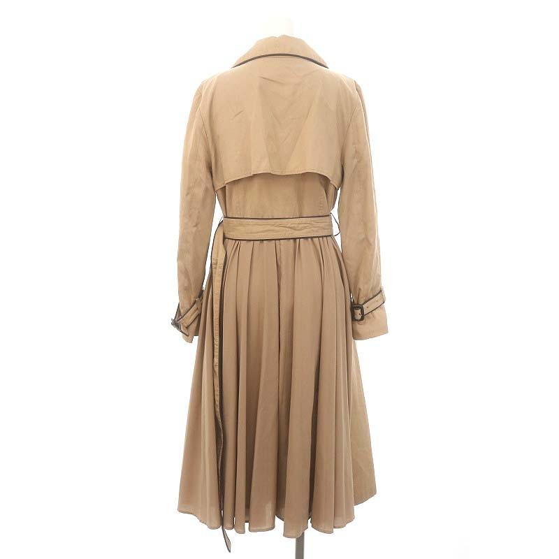 ジャスグリッティー JUSGLITTY バックプリーツトレンチコート ロング 0  