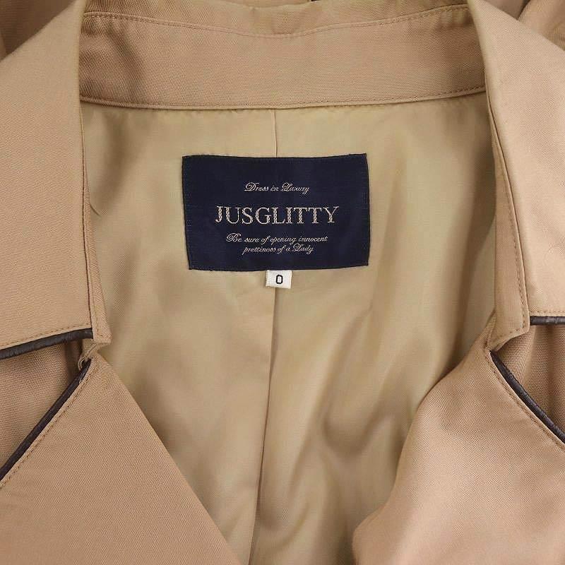 ジャスグリッティー JUSGLITTY バックプリーツトレンチコート ロング 0