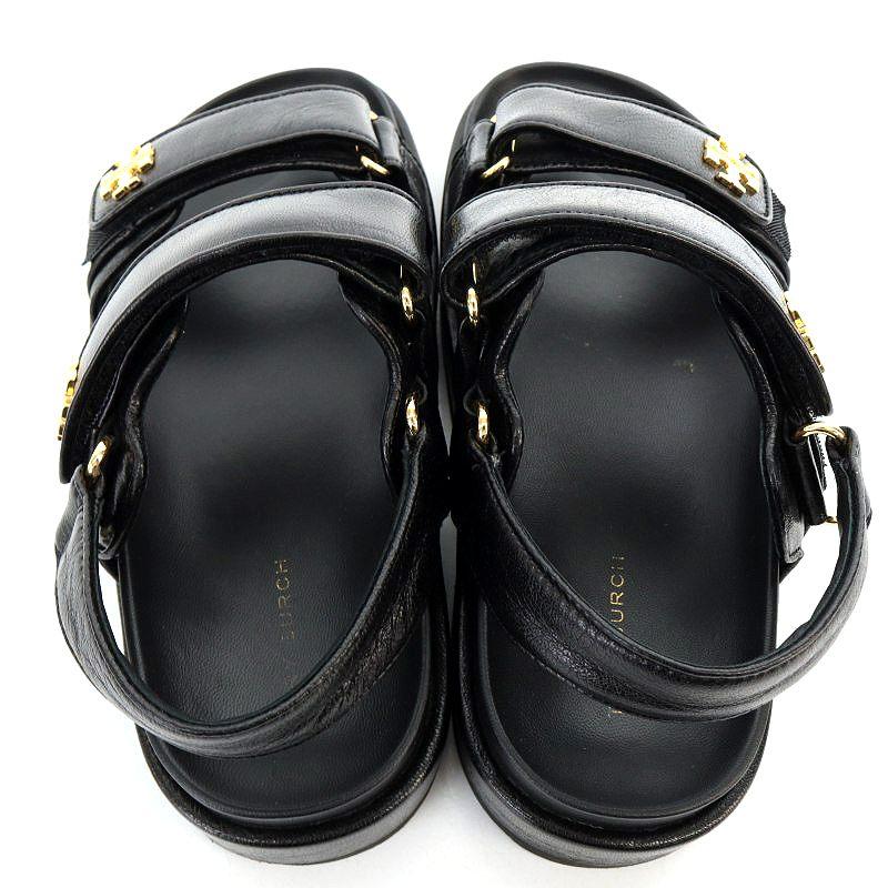 トリーバーチ TORY BURCH キラ スポーツサンダル レザー 6 23cm 黒