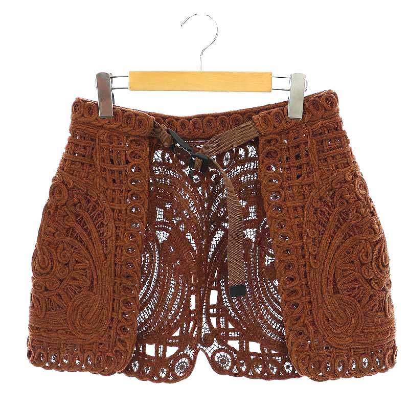 Mame Cord Embroidery Wrapped Skirt