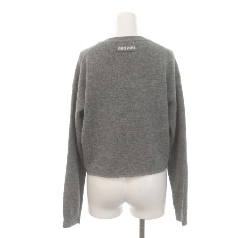 MIUMIU ミュウミュウ レディース ニット グレーセーターサイズ36
