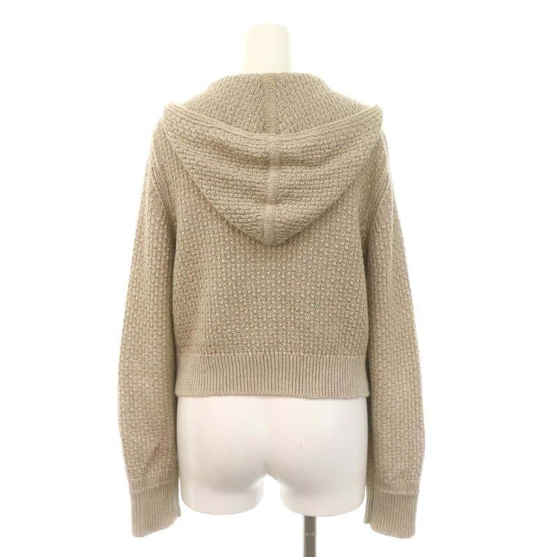 フォクシー FOXEY リネンリュクス ジップアップ ニットパーカー 長袖 