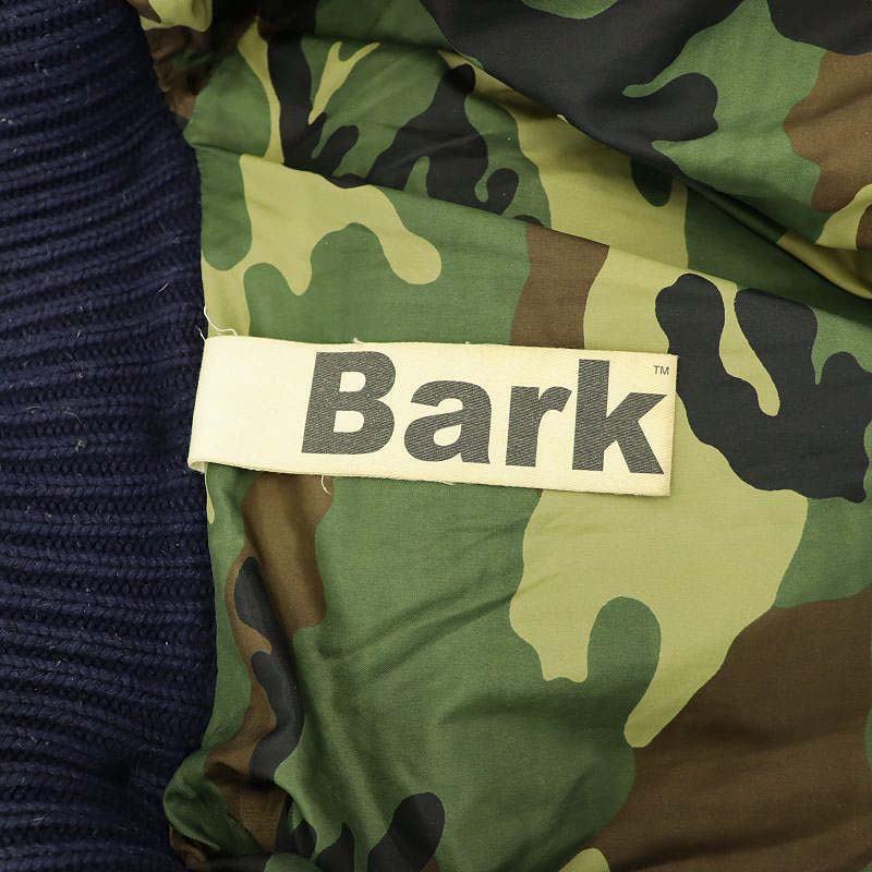 BARK バーク Bark ニット ダッフル コート フード付き XS 紺