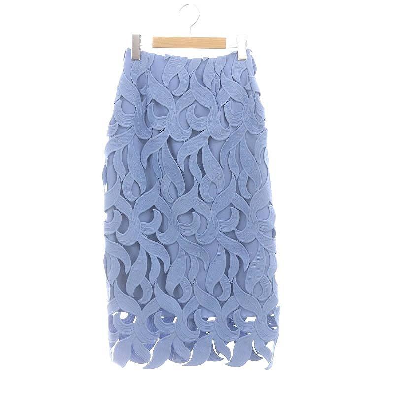 未使用品 セルフォード CELFORD リーフレーススカート ロング ミモレ丈  