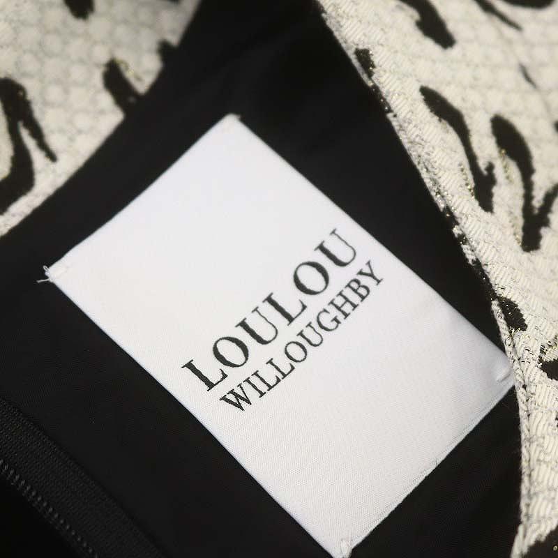 未使用品 ルルウィルビー Loulou Willoughby パンプス柄ジャガード 