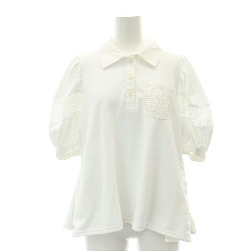 未使用品 ロージーモンスター RosyMonster 23SS mesh puff polo shirt 
