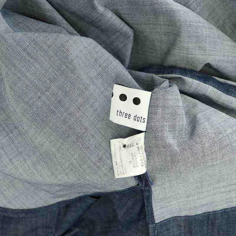 スリードッツ three dots Dungaree short sleeve shirt ブラウス 半袖 